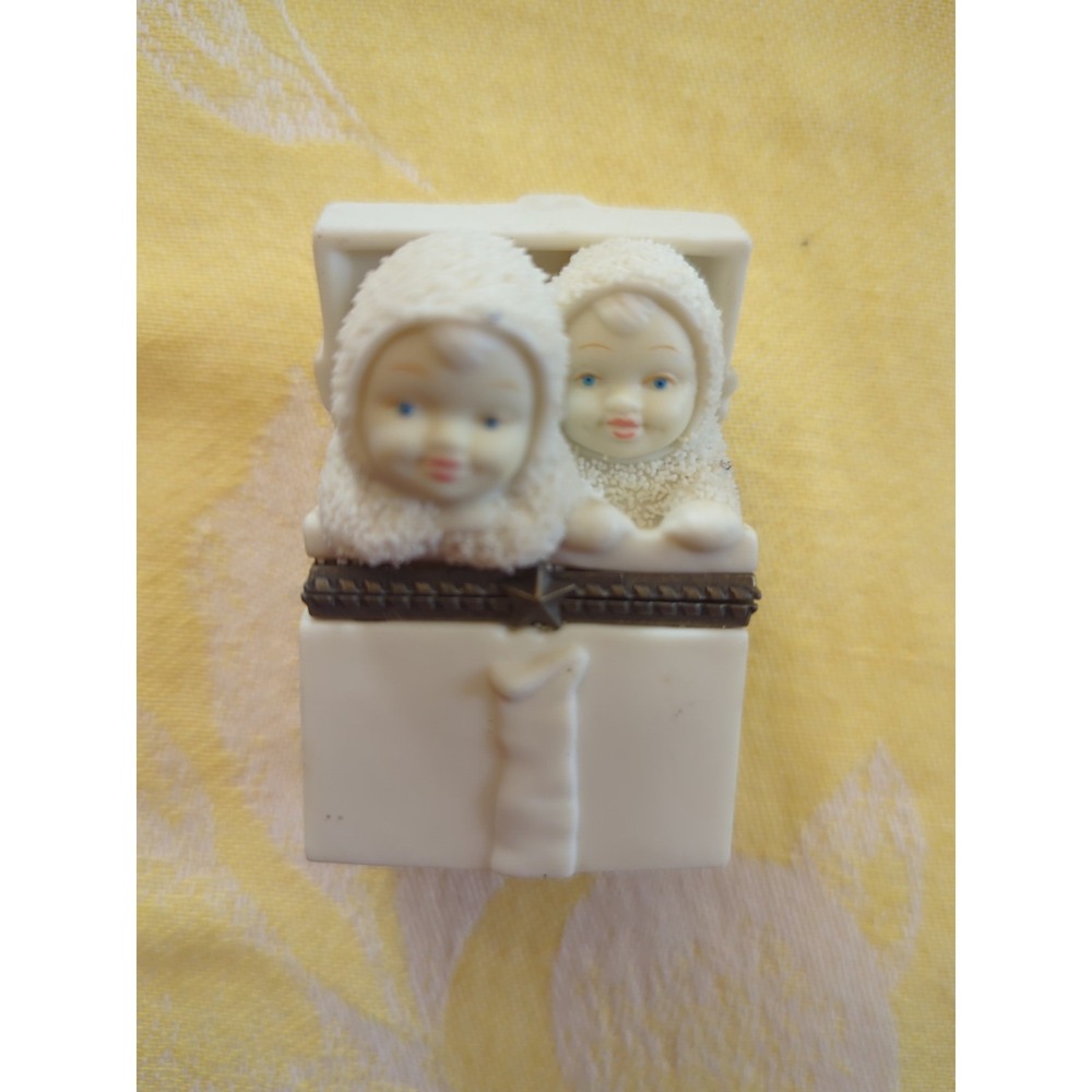 Dept 56 Trinket Box‎ Snowbabies Hinged "Surprise" Vintage
